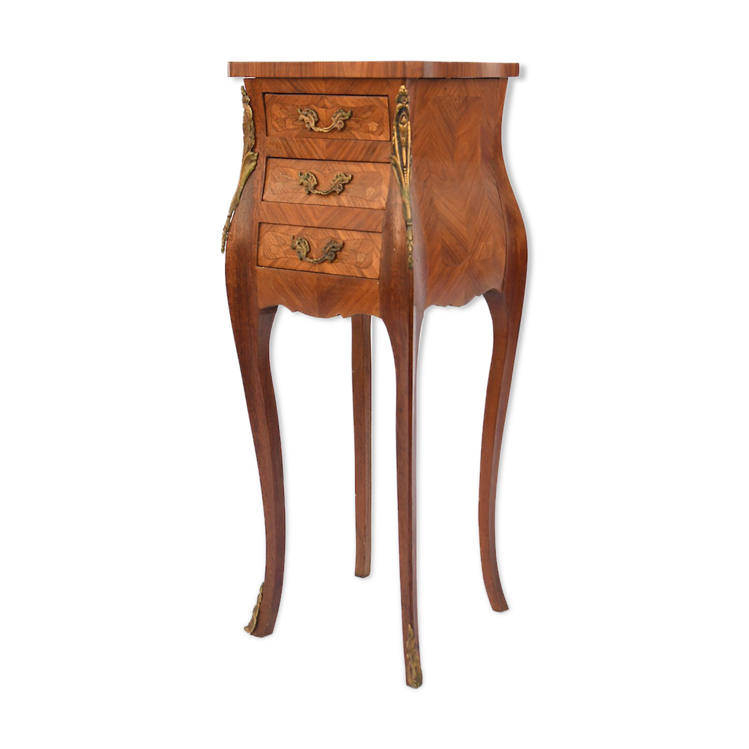 Bedside table in rosewood marquetry