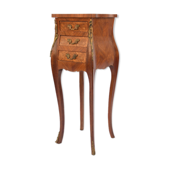 Bedside table in rosewood marquetry