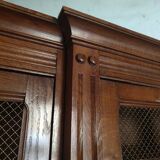 Solid oak library late 19th century around 1890