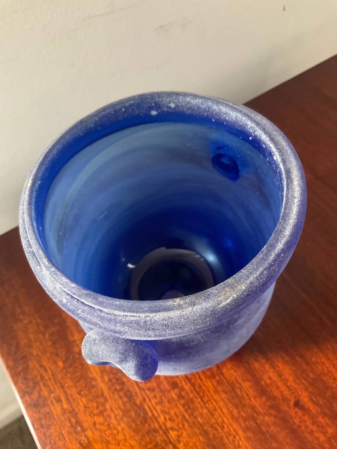 Cache pot vintage « Scavo » pâte de verre de Murano