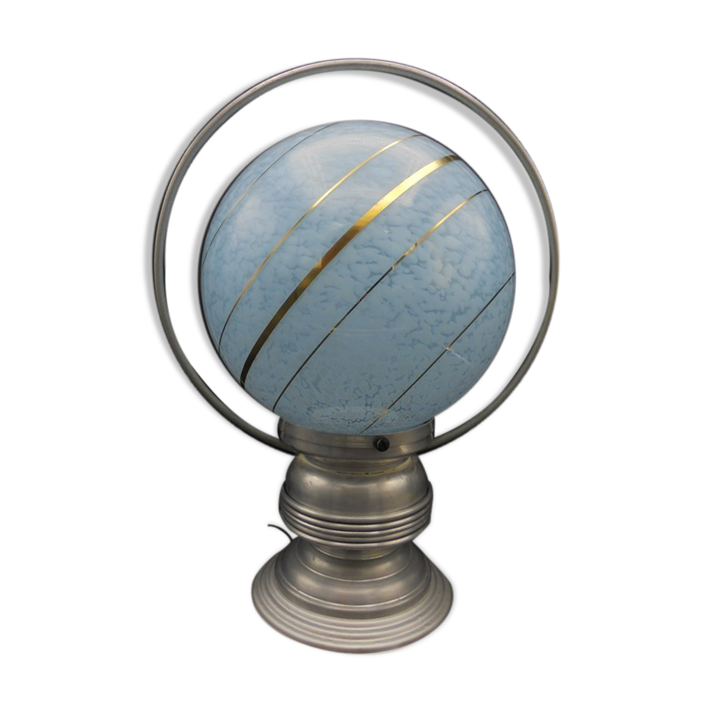 Lampe verre de clichy