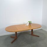 Ronde ovale eiken uitschuifbare eettafel