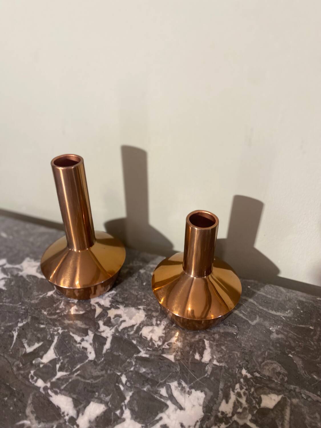 Designer candle holder duo