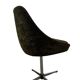 Fauteuil vintage marron sur pied étoile chromé