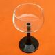 Set de 3 verres sur pied tige noire