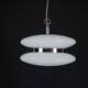 Chandelier en verre blanc Murano de grande taille des années 1970 par Vistosi.