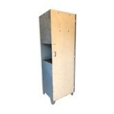 Old metal cabinet 4 shelves and hospital cloakroom