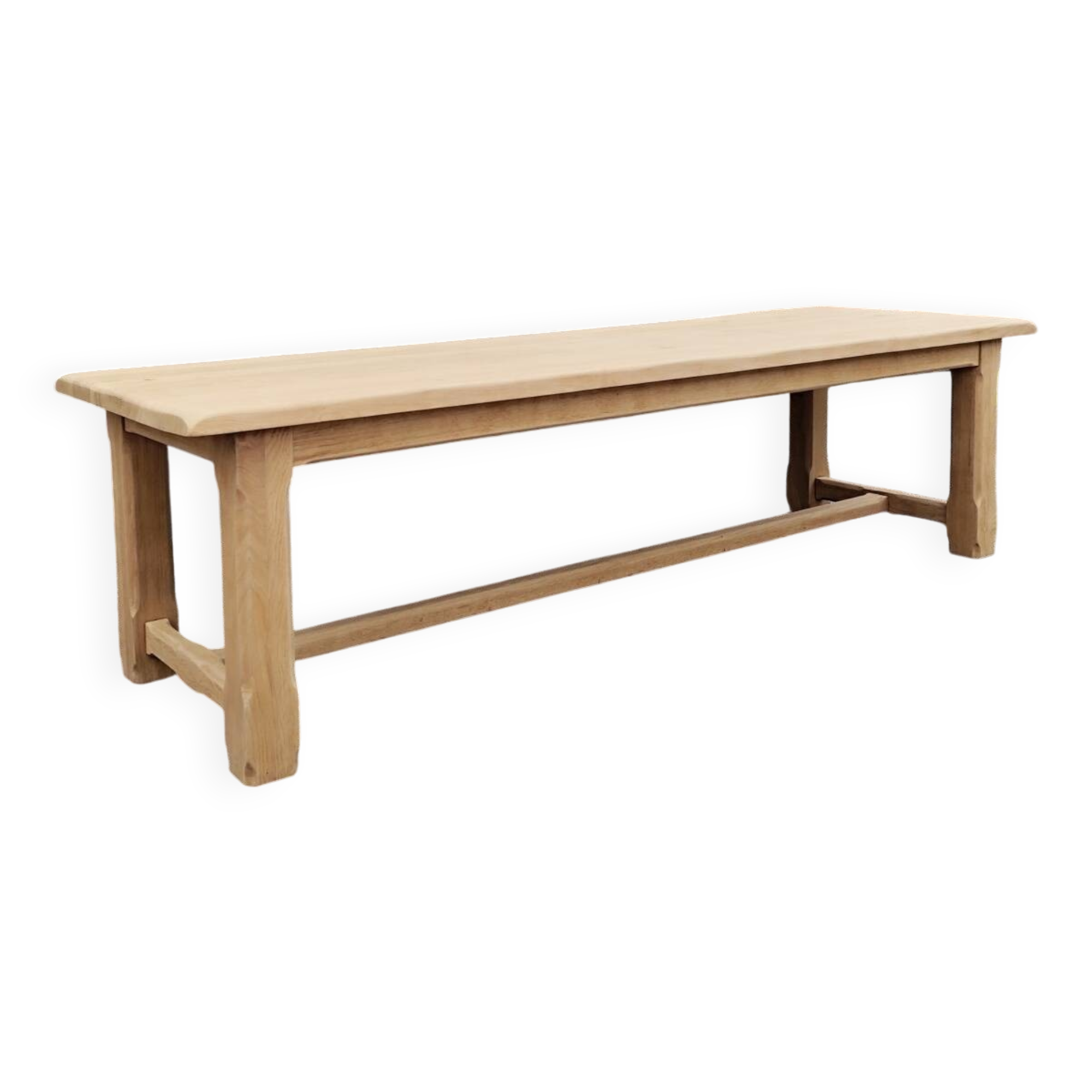 XXL farm table 2m80 + 2 solid oak benches