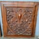 2 carved walnut woodwork panels early 20th century