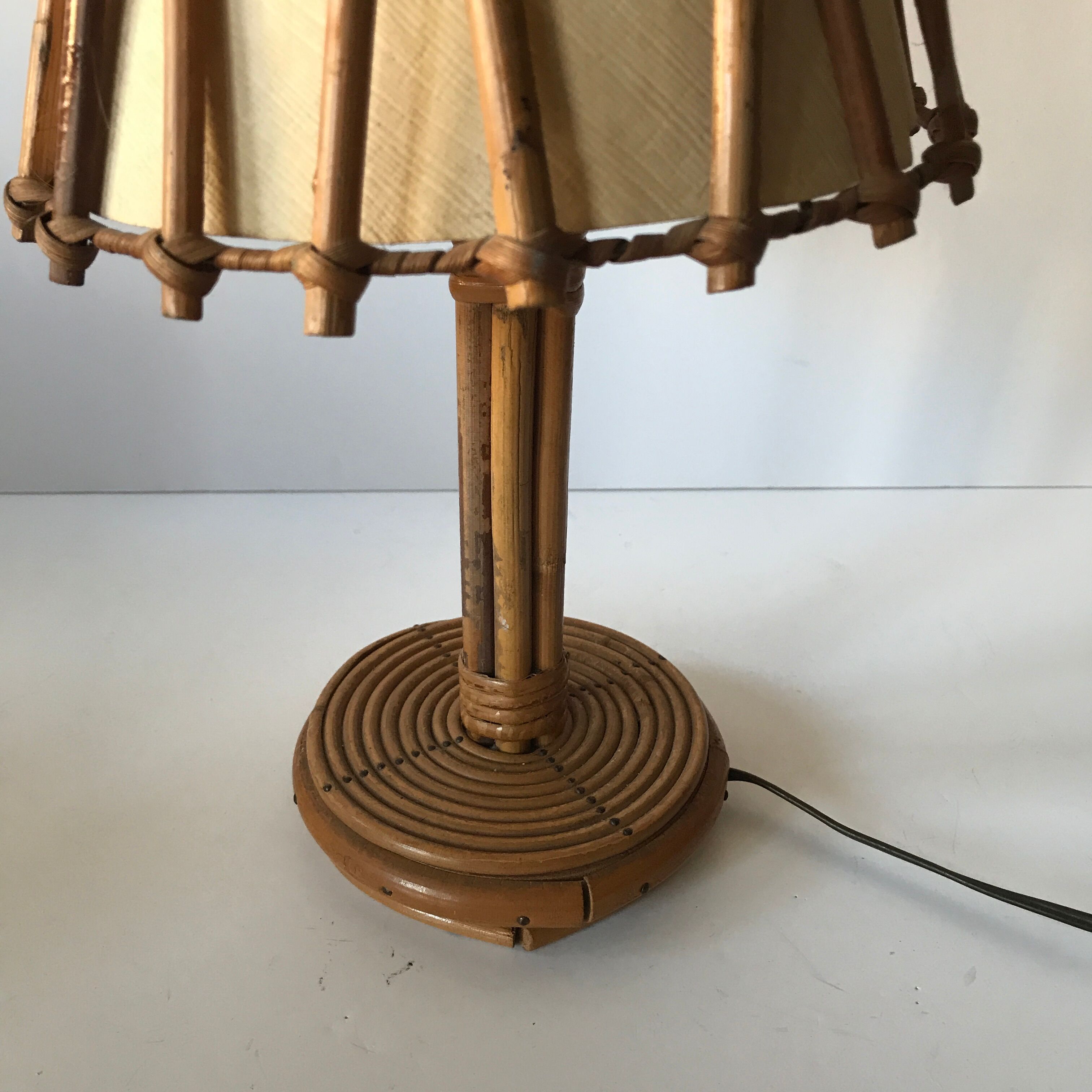 Vintage rattan lamp 1960