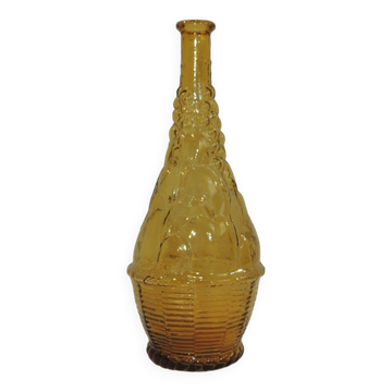 Carafe italienne en verre ambré/vintage