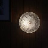 Petite applique murale plafonnier verre épais 1970 1980