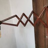 Danish teak scissor wall light circa 1960