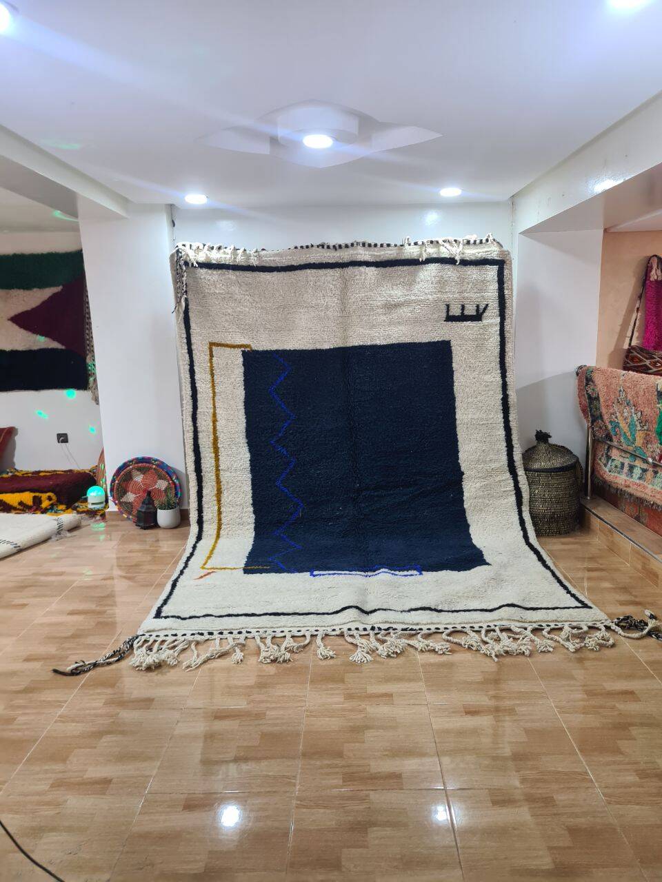 Handmade wool Berber rug 300X200 cm