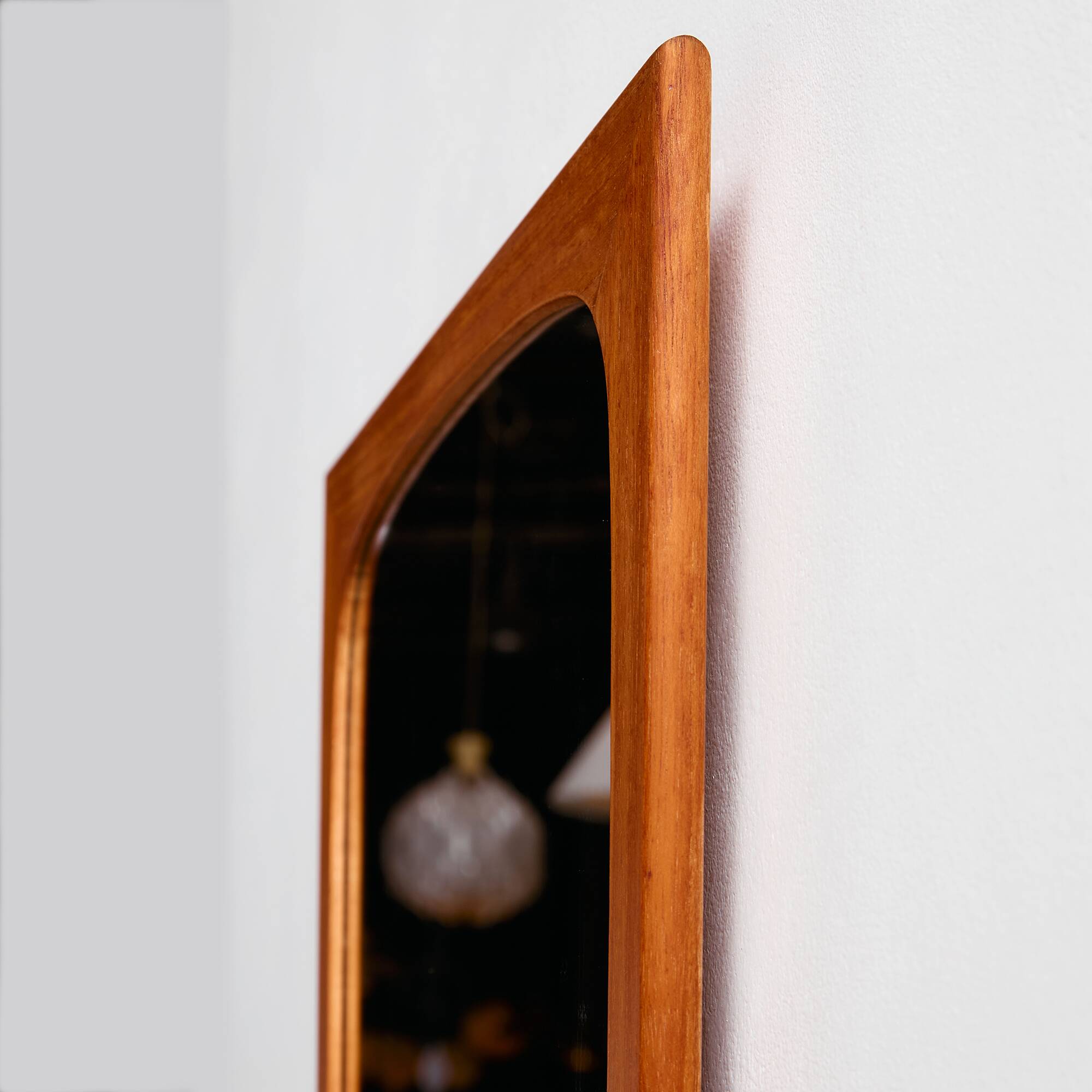 Teak framed mirror