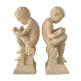Pair of vintage cherubins bookends