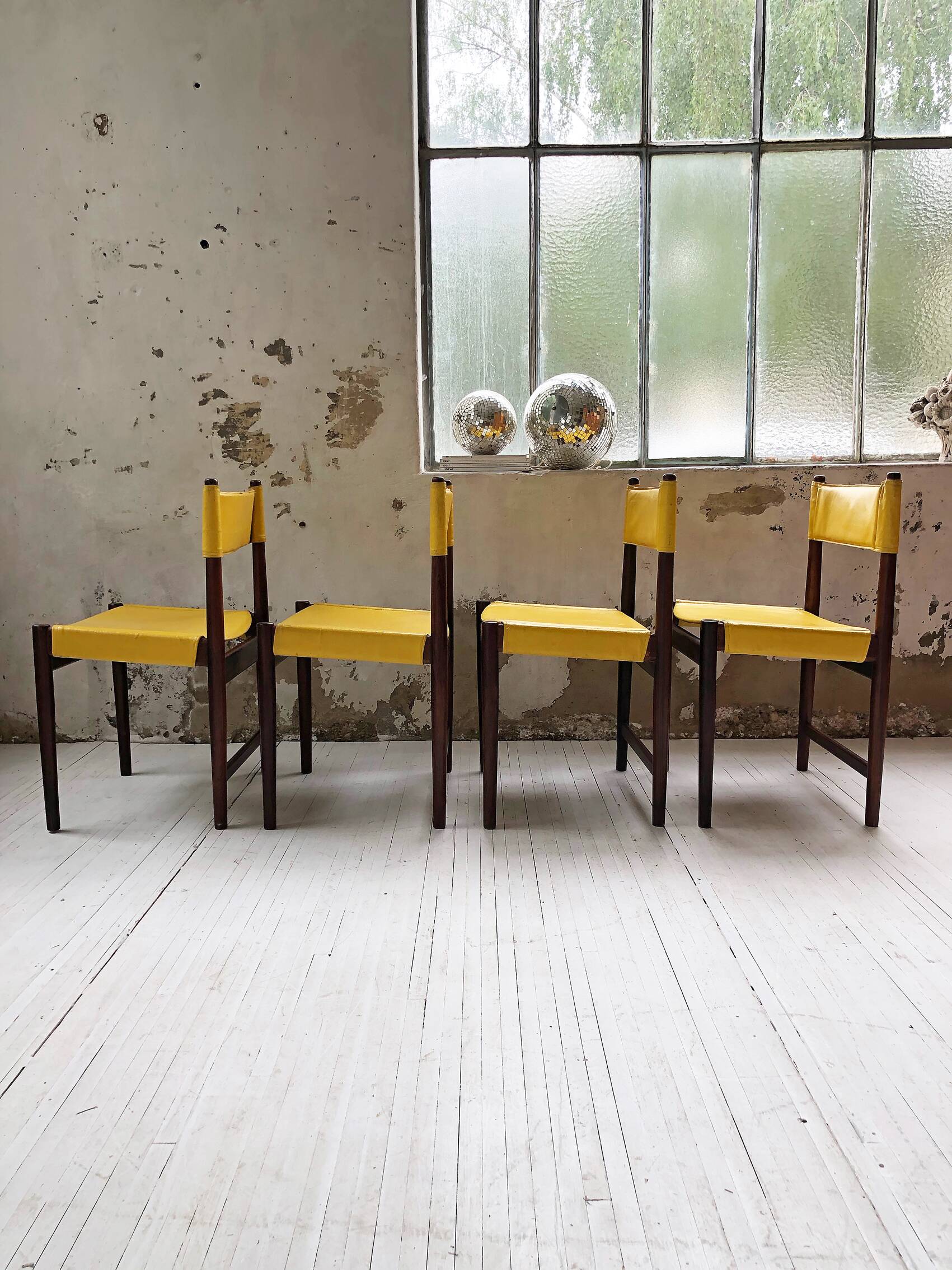 Rosewood leather chairs by Arne Vodder for Sibast