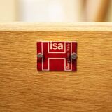 Mobile da soggiorno in legno e ferro Leonardo Fiori per ISA Bergamo Italia