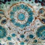 Dish from the 70s enamelled ceramic