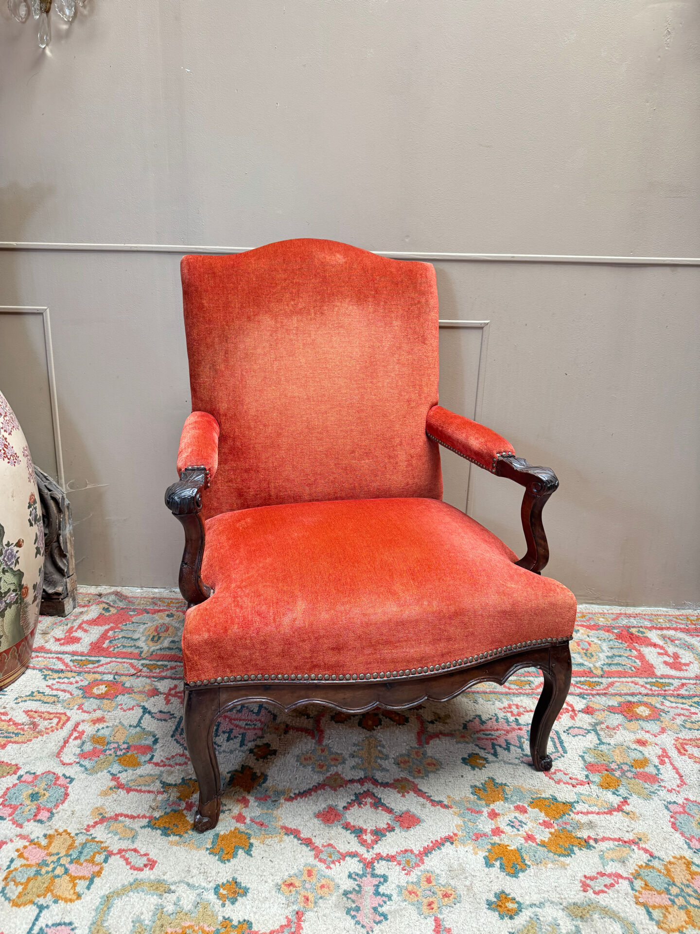 WALNUT ARMCHAIR FROM THE REGENCY PERIOD 18TH CENTURY