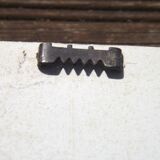 Vintage French White Shabby Chic 6 Peg Coat Rack with Shelf Cut-Out Detail