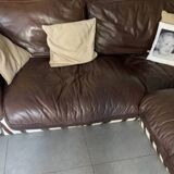 Genuine zebra leather corner sofa