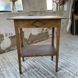 Oak spindle leg console