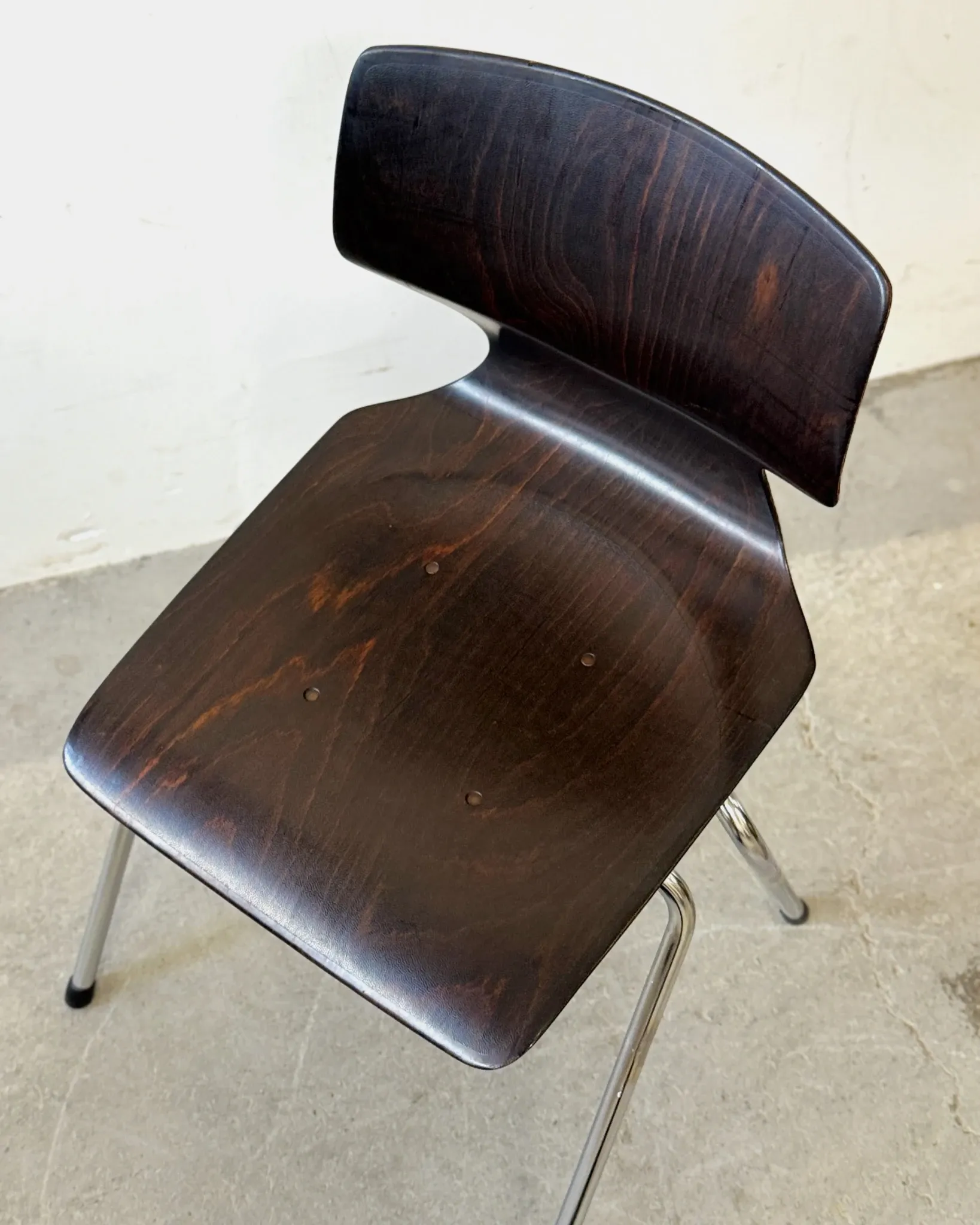 Ensemble de 4 chaises empilables, Pagwood (Pagholz), Allemagne, années 1960/70.
