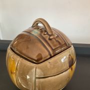 Pot vintage ballon en céramique émaillée