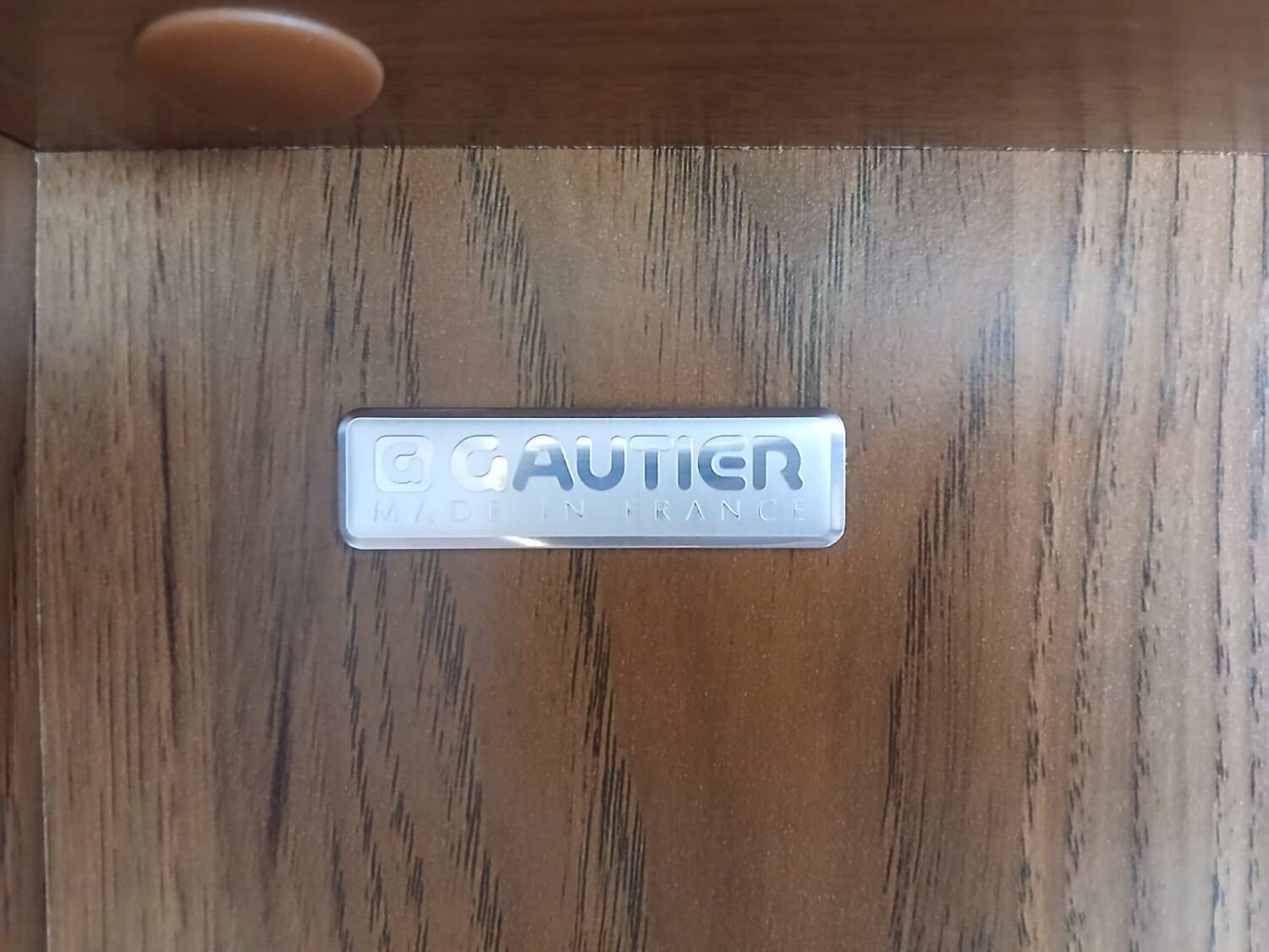 Large Gauthier library – warm wood – elegant lines – 21