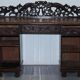 19th-century hand-carved Anglo-Burmese buffet with drawers and cupboards.
