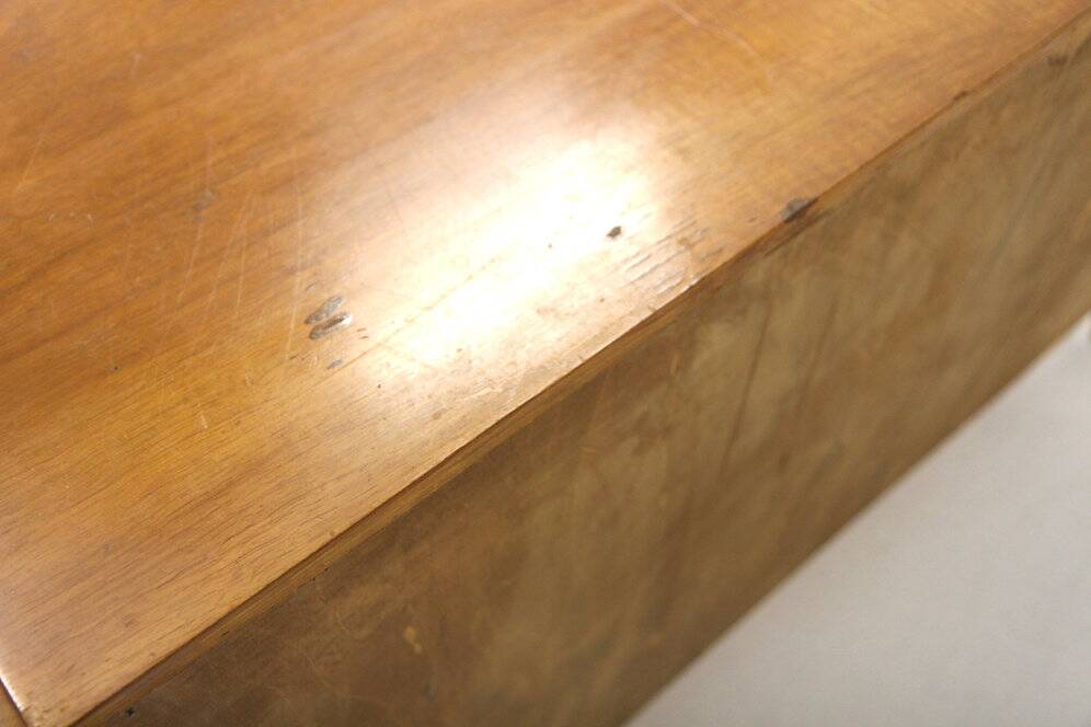 Scandinavian walnut chest of drawers, Swedish modern, Sweden, 1940.