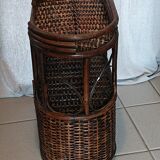 Bedside table console wicker