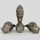 Old bathtub faucet, silver bronze kitchen with dolphin head and mermaid