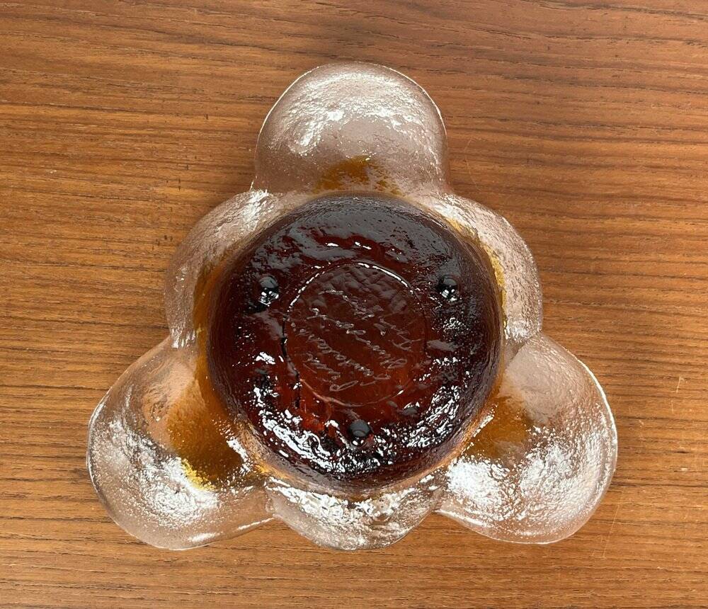 Mid-century Finnish glass bowl by Pertti Santalahti for Humppila, 1960s, set of 2.