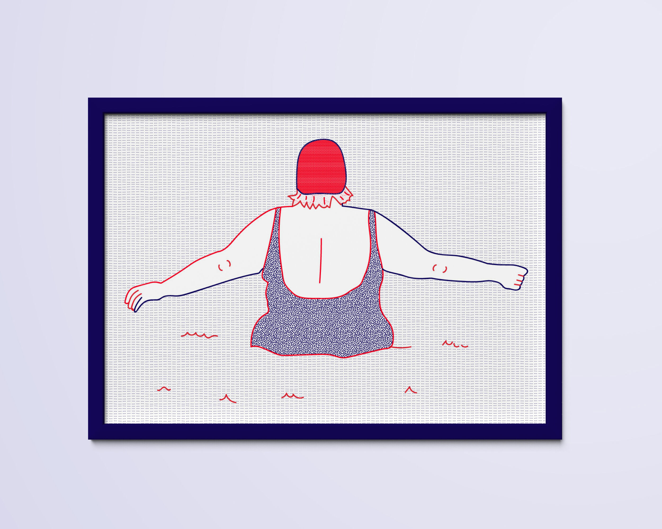 Illustration A4 Naiade No. 2/8 Brittany blue bather
