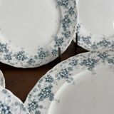 Set of 6 flat plates in Maastricht earthenware, Clara model