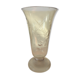 Amber tulip vase