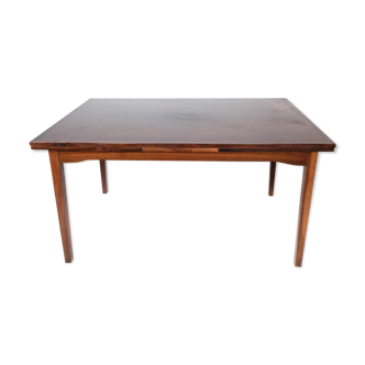 Dining table in rosewood with extension, of Danish design by Ellegaards Furniture, 1960s