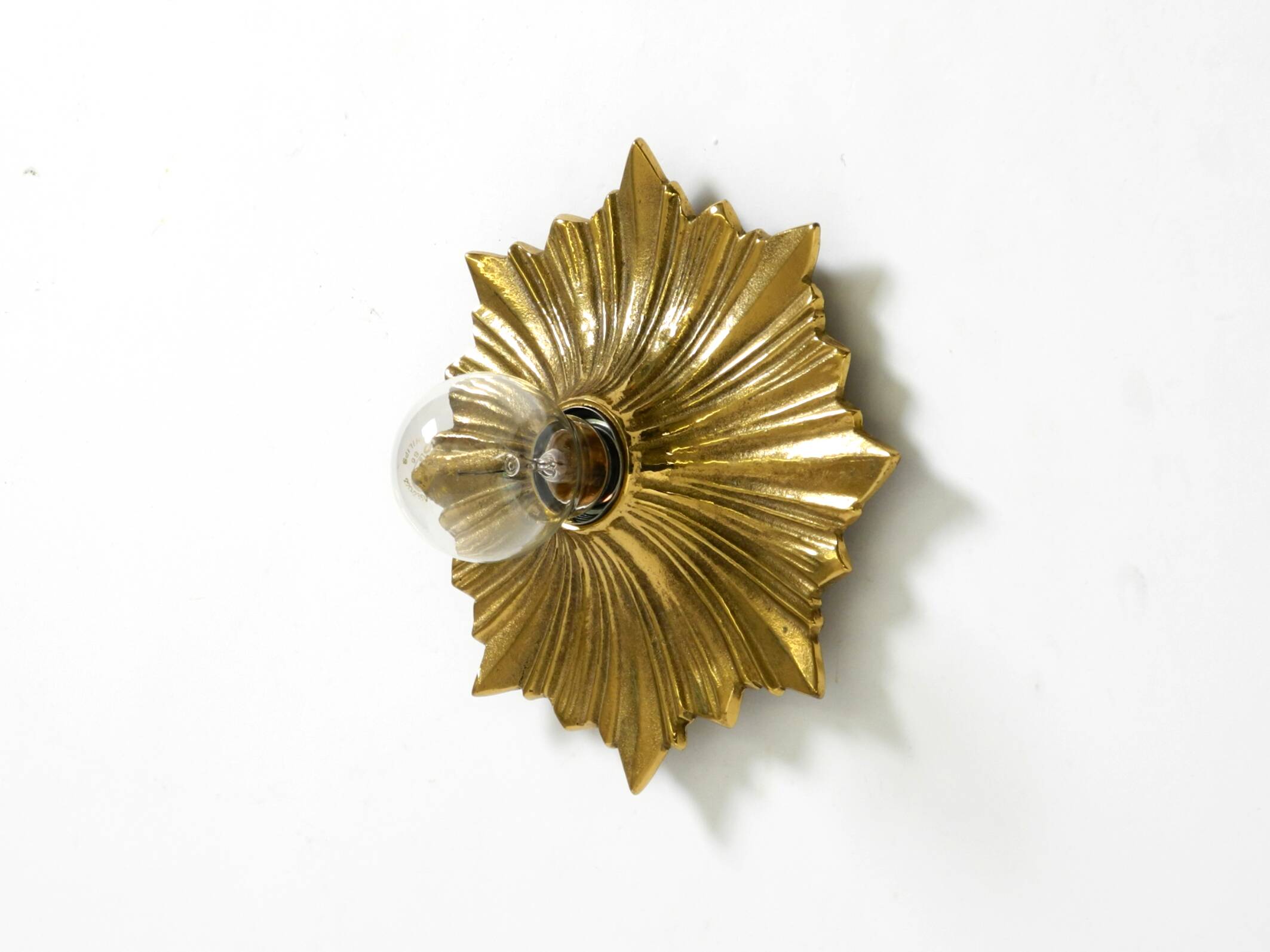 1960s Space Age Star Design Wall or Ceiling Lamps in Bronze
