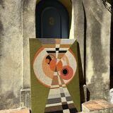 Grande tapisserie originale cinétique OPart. France, années 70