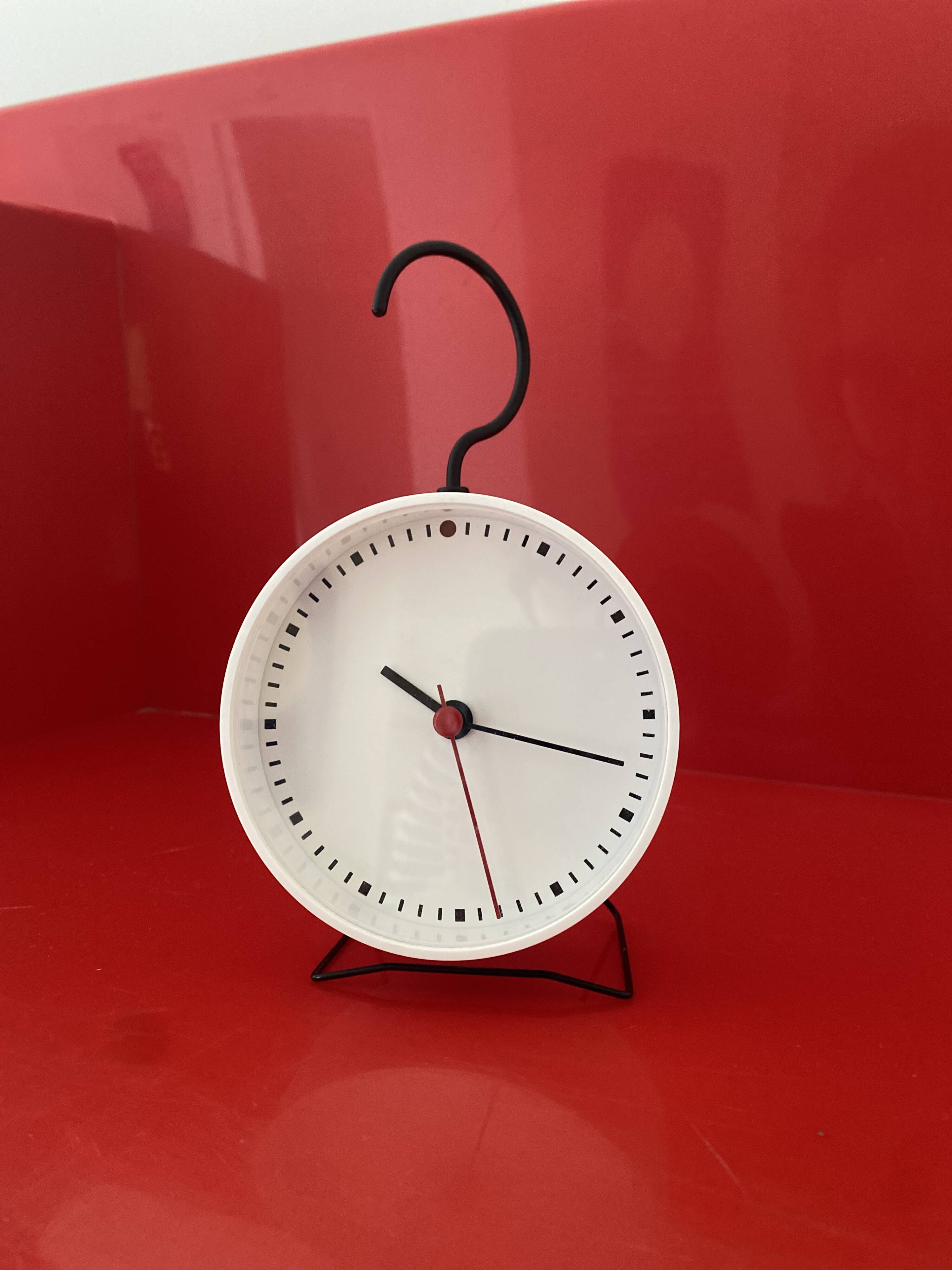 White clock to stand or hang ikea vintage model sniffa