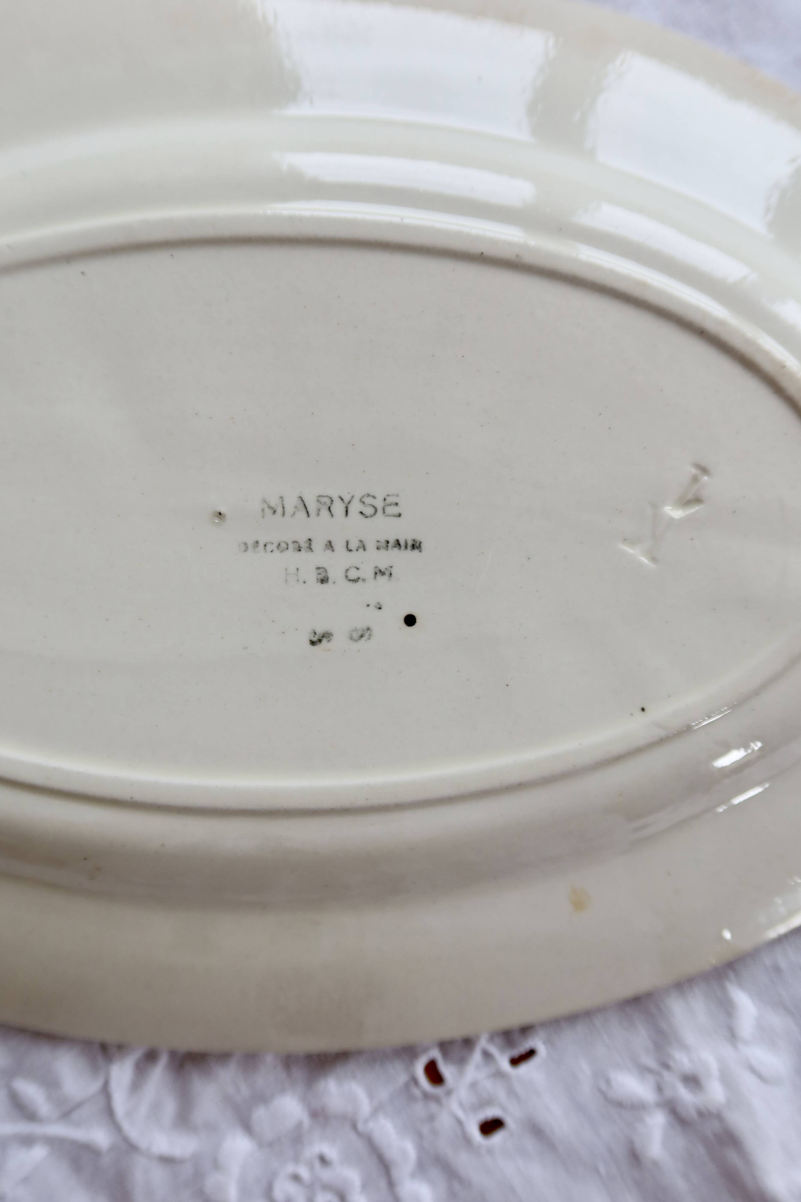 Paire de raviers anciens Creil et Montereau Maryse