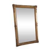Rectangular golden mirror moldings plant motifs nineteenth H: 130cm