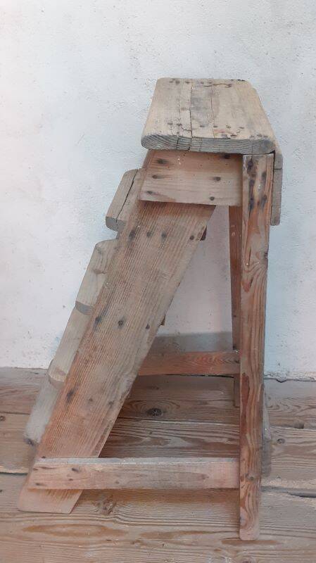 Old stepladder h89cm decorative artisan workshop