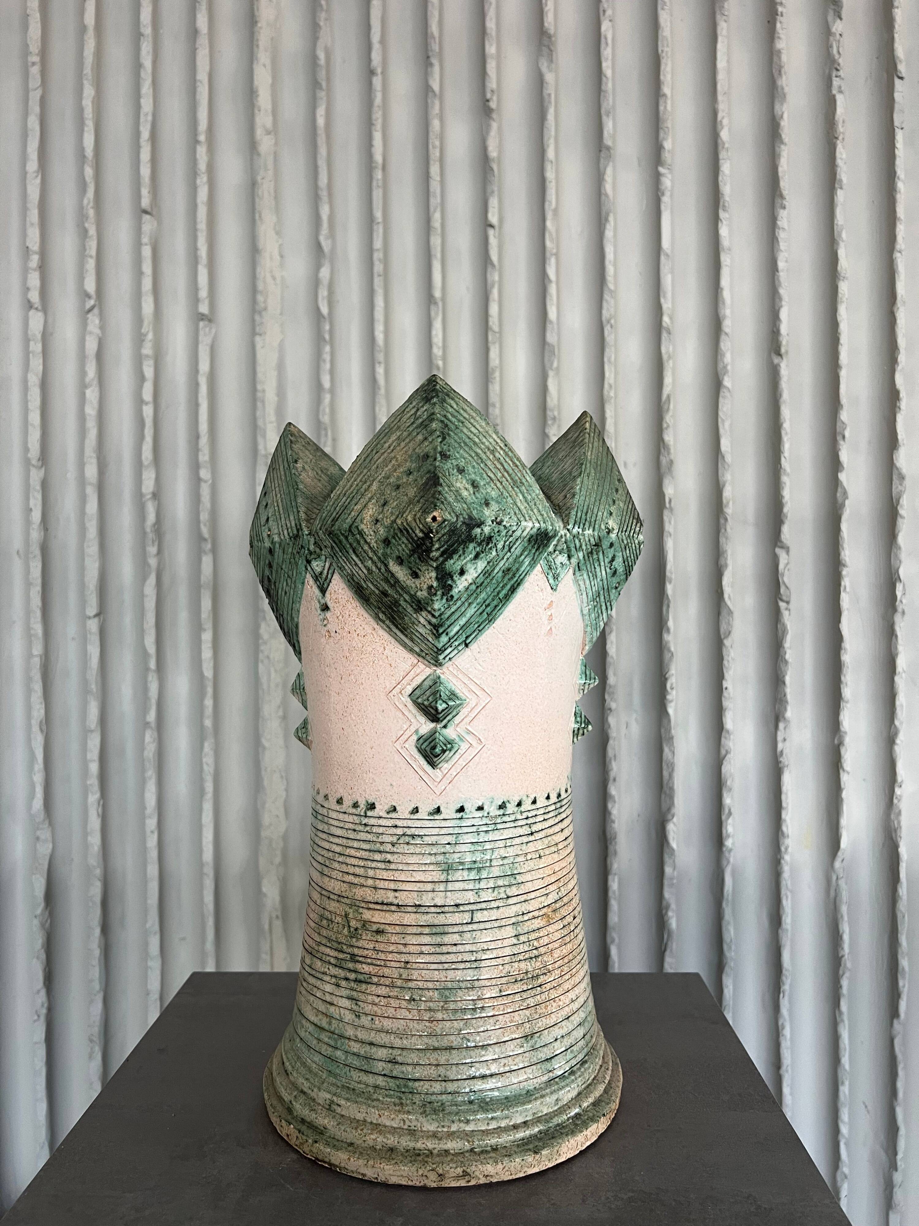 XXL (40-80cm) ceramic chess set by Maria Kenarova