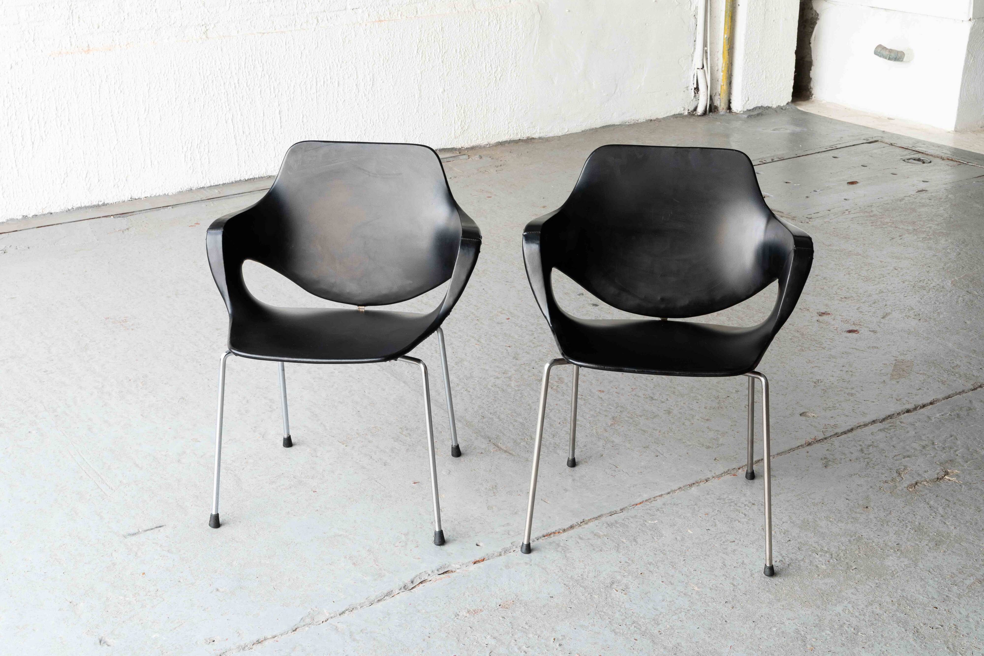 Set of 2 dining chairs by Straatman, Loral & Cie, Belgium, 1960's