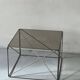 Smoked glass and chrome designer coffee table by Max Sauze, Isocèle collection, 1970