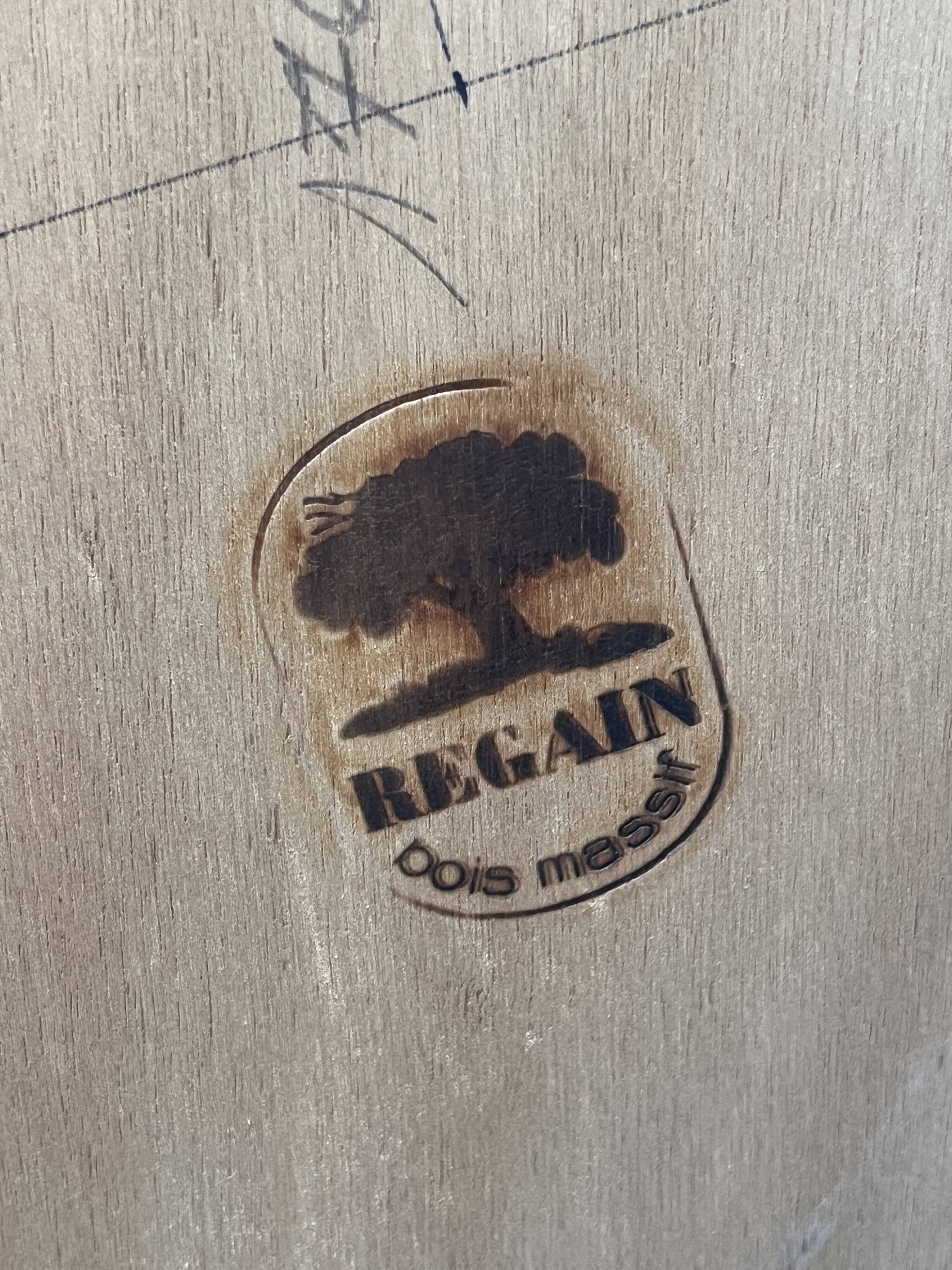 Round elm mirror, maison regain