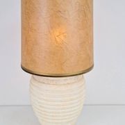 Lampe de table en plâtre ribbé vintage, années 1970